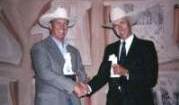 Hugh and Dan Roberts with the Will Rogers Awards
